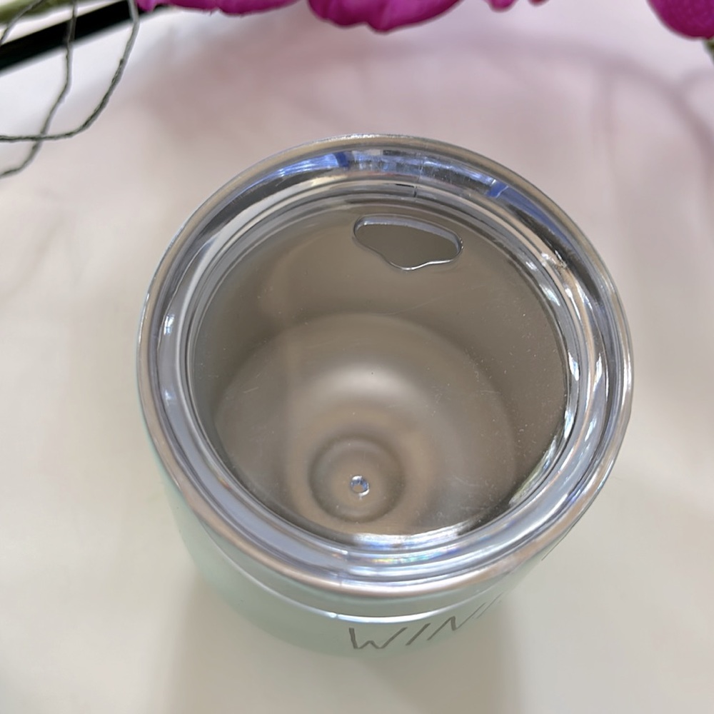 Rae Dunn Insulated Stainless Steel Wine Glass with lid - Picture 3 of 4
